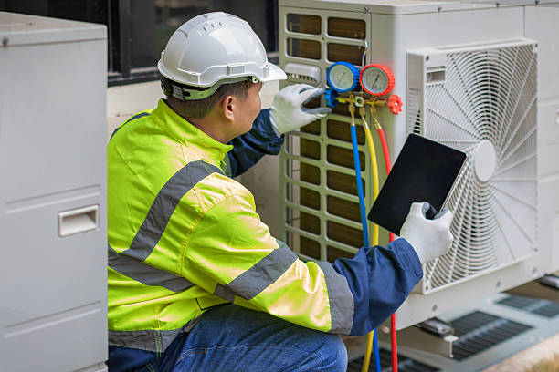 Professional Air Duct Cleaning technician working in Avalon, TX